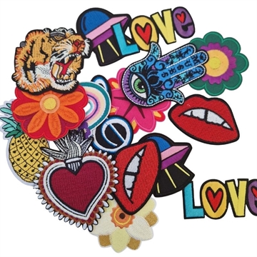 Strygemærker sæt 3 stk "Farvoritter"